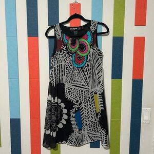 Colorful Patterned Desigual by Christian Lacroix shift dress